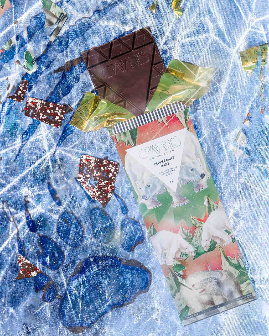Peppermint Bark Dark Chocolate Bar