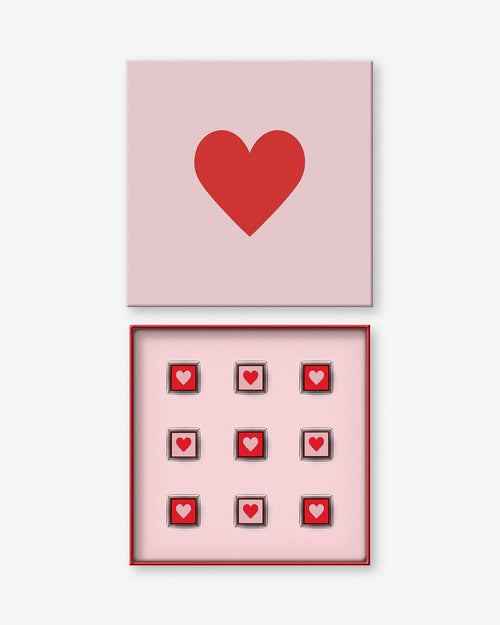 9 Piece Valentine's Chocolate Heart Gift Box
